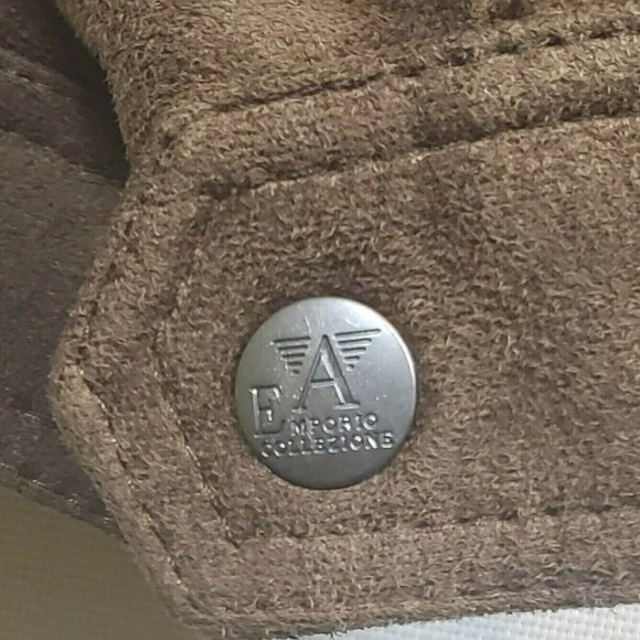 EMPORIO COLLEZIONE L Faux Suede Brown Men's Jacket - Picture 7 of 8